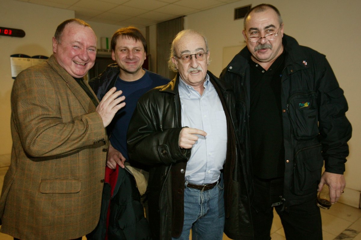 Andrej Hryc s Jurajem Herzem a svými kolegy