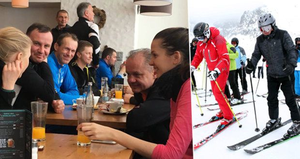 Prezidenti na lyžích: Do Tater vytáhli sjezdovky i své pohledné dcery