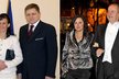 Kandidáti na slovenského prezidenta Robert Fico a Andrej Kiska s manželkami