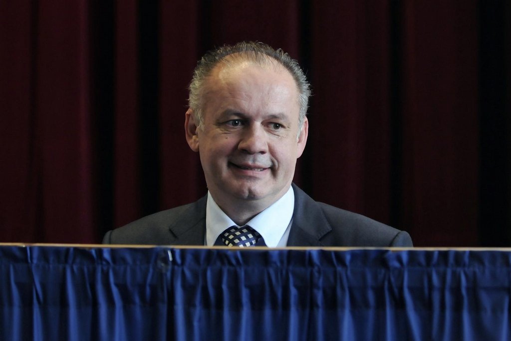 Andrej Kiska u voleb