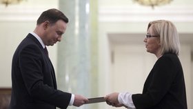 Polský prezident Andzrej Duda jmenoval Julii Przylebskou předsedkyní ústavního soudu.