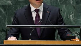 Polský prezident Andrzej Duda na Valném shromáždění OSN (19.9.2023)