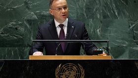 Polský prezident Andrzej Duda na Valném shromáždění OSN (19. 9. 2023)