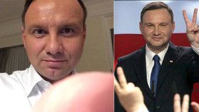 Polský prezident poslal fanynce noční selfíčko: Je na něm prst?!
