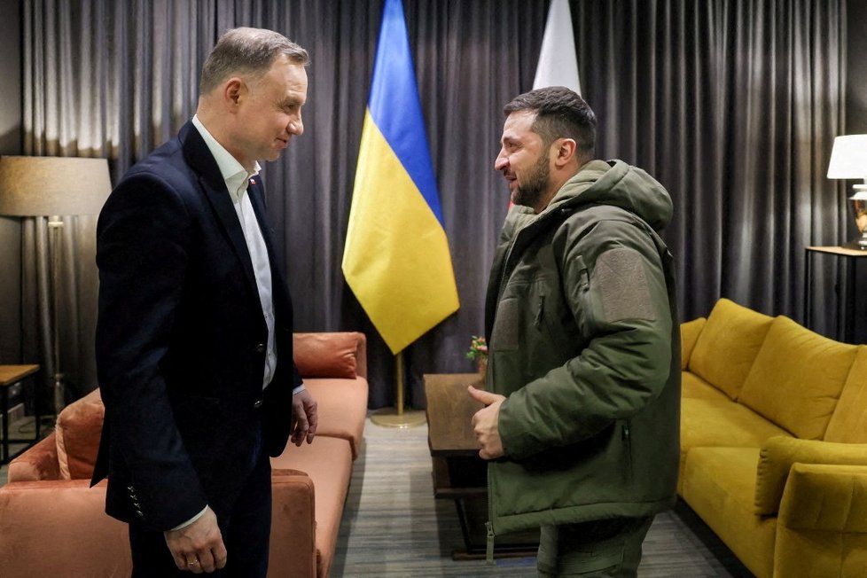 Ukrajinský prezident Volodymyr Zelenskyj se setkal se polským prezidentem Andrzejem Dudou