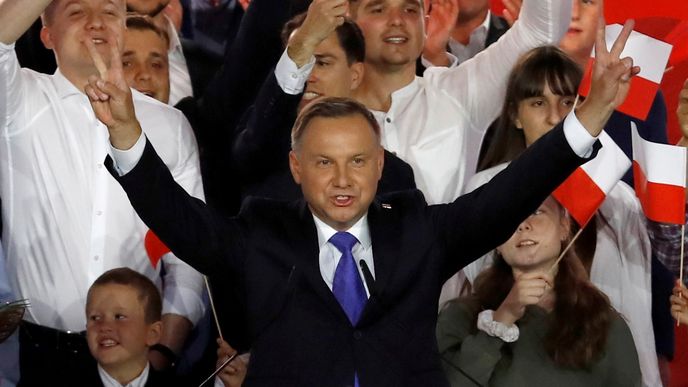 Polský prezident Andrzej Duda již oslavuje obhajobu mandátu