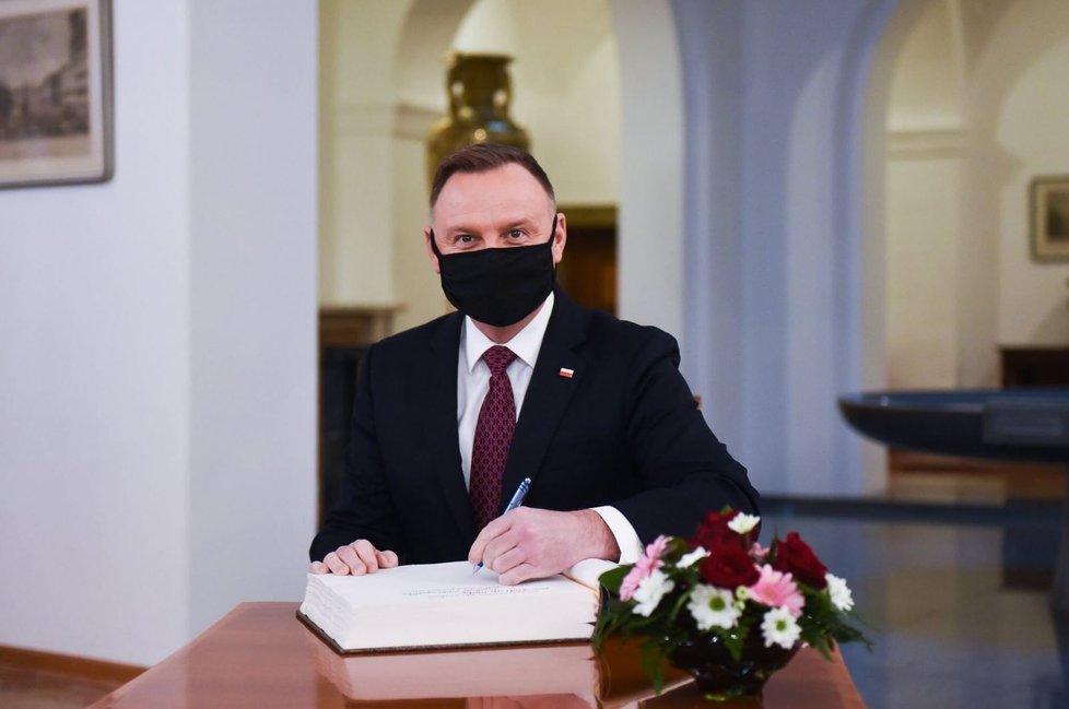 Prezident Miloš Zeman v Praze přijal polského prezidenta Andrzeje Dudu (9. 12. 2020)