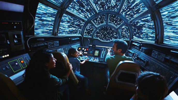 Kokpit vesmírné lodi Millennium Falcon