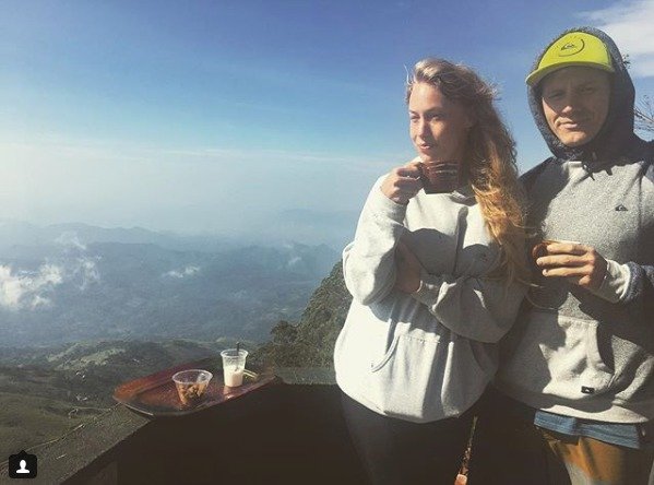 Aneta Krejčíková s přítelem na Srí Lance