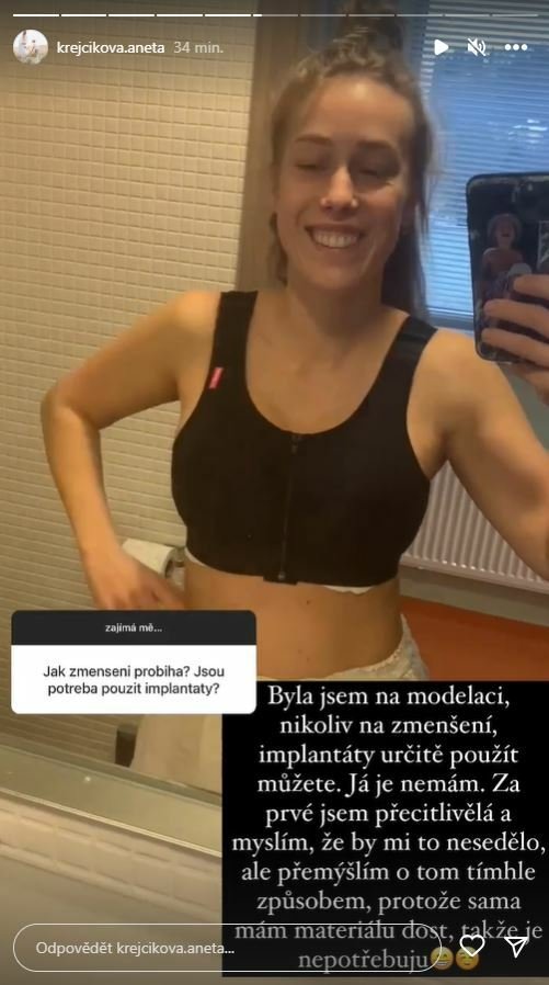 Aneta Krejčíková prozradila detaily o modelaci prsou.