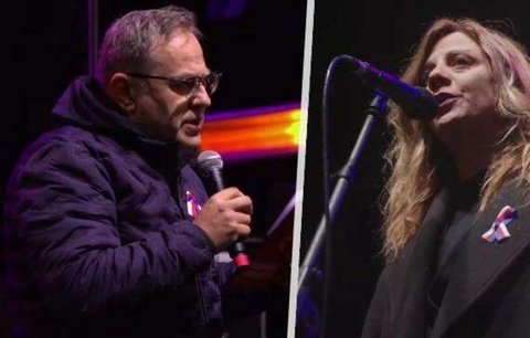 Moravec varoval před útoky na ČT i rozhlas. „Putin, krysa bez morálky,“ zpíval Hutka na Václaváku