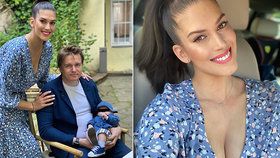 Aneta Vignerová ukázala obrovský výstřih a vyrazila na rodinný výlet s partnerem Petrem Kolečkem a synem.