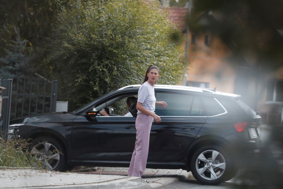 Aneta Vignerová v domě v obci Sloveč, kde doposud bydleli s Petrem Kolečkem.