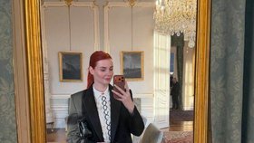 Aneta Zicklerová na Hradě při jmenování Andreje Babiše (ANO) premiérem (9.12.2025)