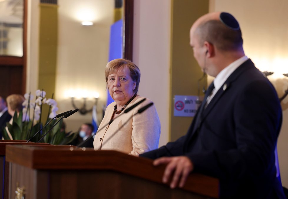 Končící německá kancléřka Angela Merkelová navštívila Izrael.