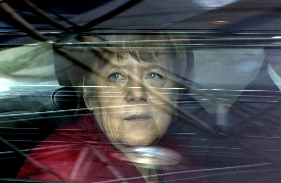 Německá kancléřka Angela Merkelová při příjezdu na summit EU s Tureckem v Bruselu