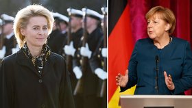 Dvě nejvýraznější postavy nové německé vlády: Ursula von der Leyen (vlevo) se stala ministryní obrany v kabinetu staronové kancléřky Angely Merkel