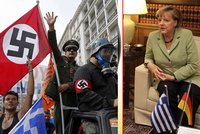 Angela Merkel v Řecku: Říkají ji Hitlerova dcera a coura!