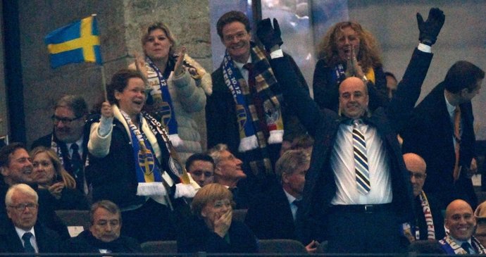 Radost udělal svému premiérovi také švédský tým. Angela se chytala za hlavu