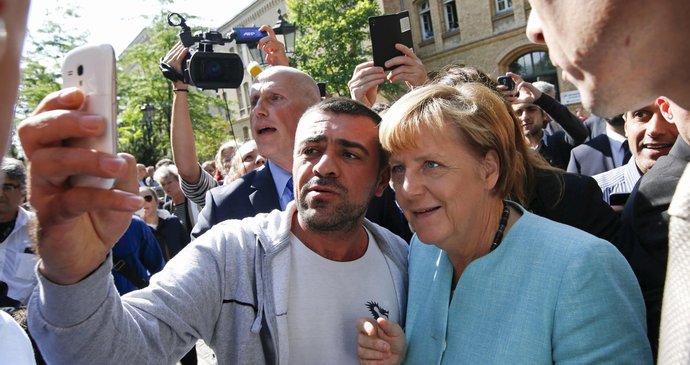 Angela Merkel s uprchlíky