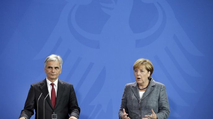 Angela Merkelová a Werner Faymann