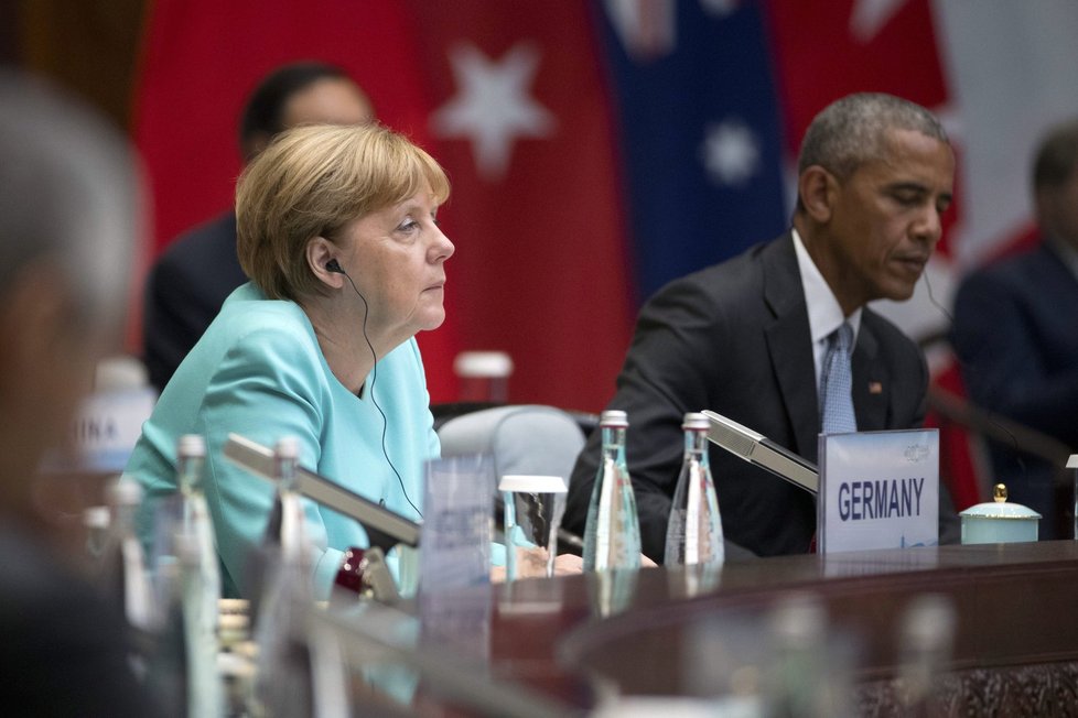 Německá kancléřka Angela Merkelová na summitu G20 v Číně