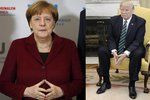 Americký prezident Donald Trump přivítá německou kancléřku Angelu Merkelovou.