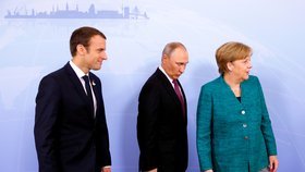 Jednání o Ukrajině v Hamburku: Macron, Merkelová a Putin se shodli na důležitosti příměří.