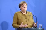 Německá kancléřka Angela Merkelová během konference G7 uskutečněné na dálku (19. 2. 2021)