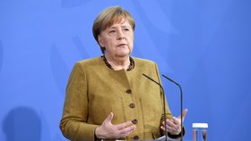 Německá kancléřka Angela Merkelová během konference G7 uskutečněné na dálku (19. 2. 2021)