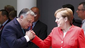 Německá kancléřka Angela Merkelová s maďarským premiérem Viktorem Orbánem.