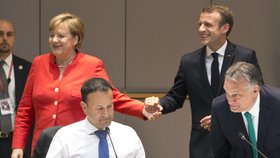 Německá kancléřka Angela Merkelová s francouzským prezidentem Emmanuelem Macronem.