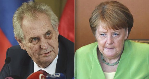 Merkelová strhala odsun Němců a navezla se i do Beneše. Zeman „hluboce nesouhlasí“