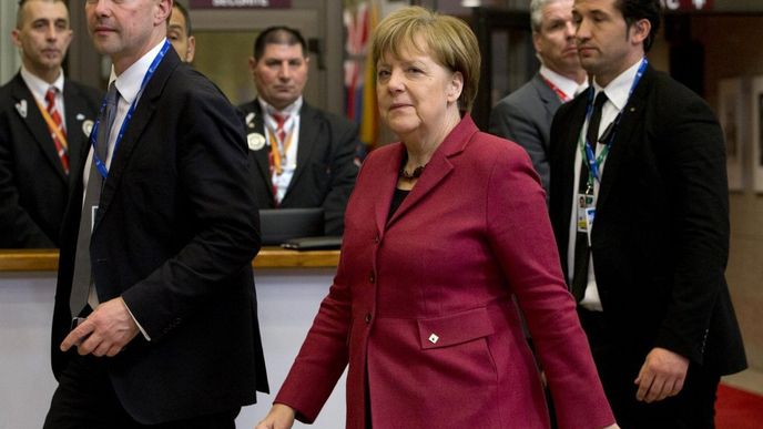 Angela Merkelová na summitu Evropské rady