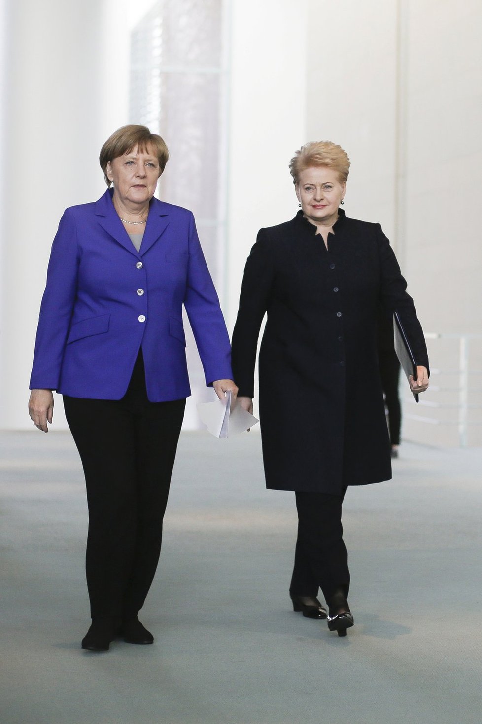 Prezidentka Litvy Dalia Grybauskaiteová s německou kancléřkou Angelou Merkelovou