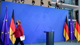 Německá kancléřka Angela Merkelová po jednání skupiny G7 o afghánské krizi (24.8.2021)