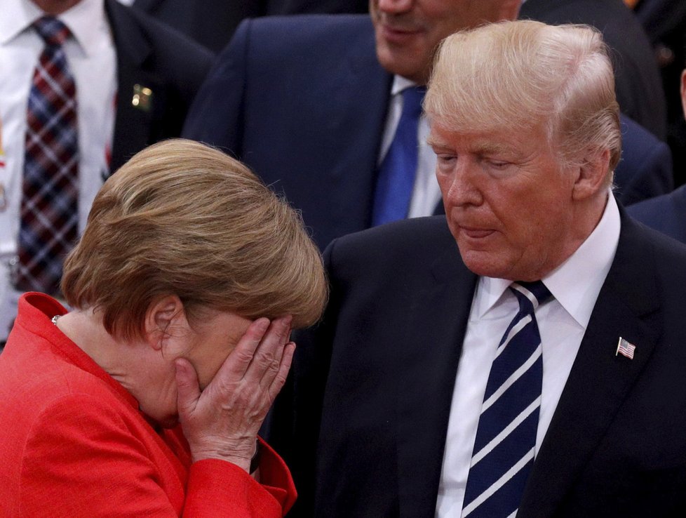 Německá kancléřka Angela Merkelová s prezidentem USA Donaldem Trumpem