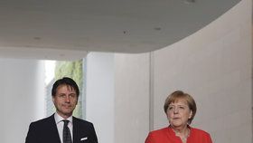 Německá kancléřka Angela Merkelová a italský premiér Giuseppe Conte