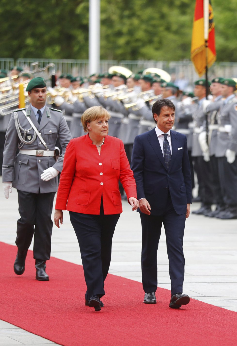 Německá kancléřka Angela Merkelová a italský premiér Giuseppe Conte