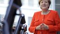 Angela Merkelová na tradiční letní tiskovce s německými novináři v Berlíně