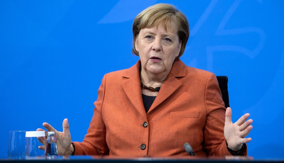 Německá kancléřka Angela Merkelová při oznamování nového lockdownu (13. 12. 2020)