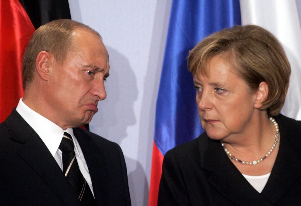 Německá kancléřka Angela Merkelová a Vladimir Putin