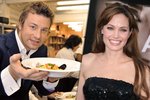 Angelina Jolie chce do svatby s Bradem Pittem přibrat. Pomáhí jí populární kuchař Jamie Oliver.