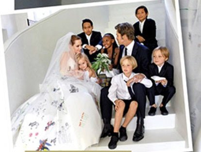 Ke svatbě Jolie a Pitta přiměly děti.