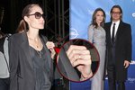 Angelina Jolie nosí na levém prsteníčku podezřelý prsten.