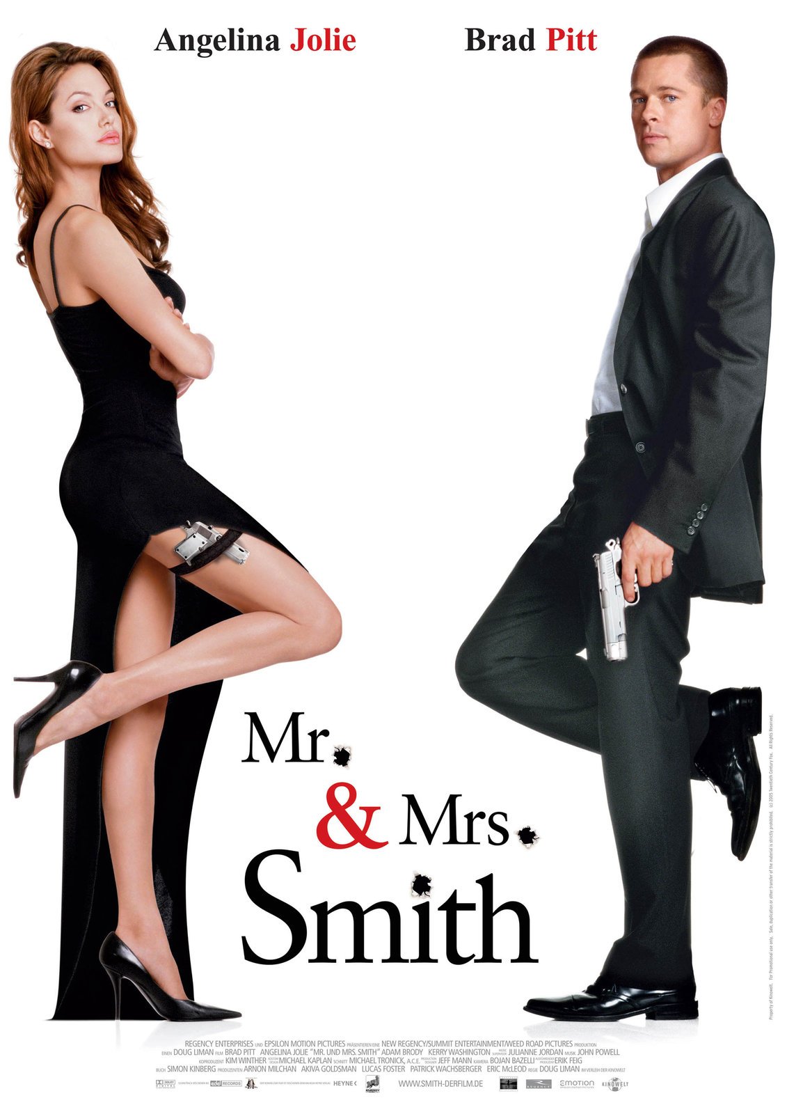 Brad Pitt a Angelina Jolie v legendárním snímku Mr. and Mrs. Smith.