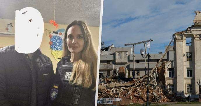 Angelina Jolie navštívila Cherson.