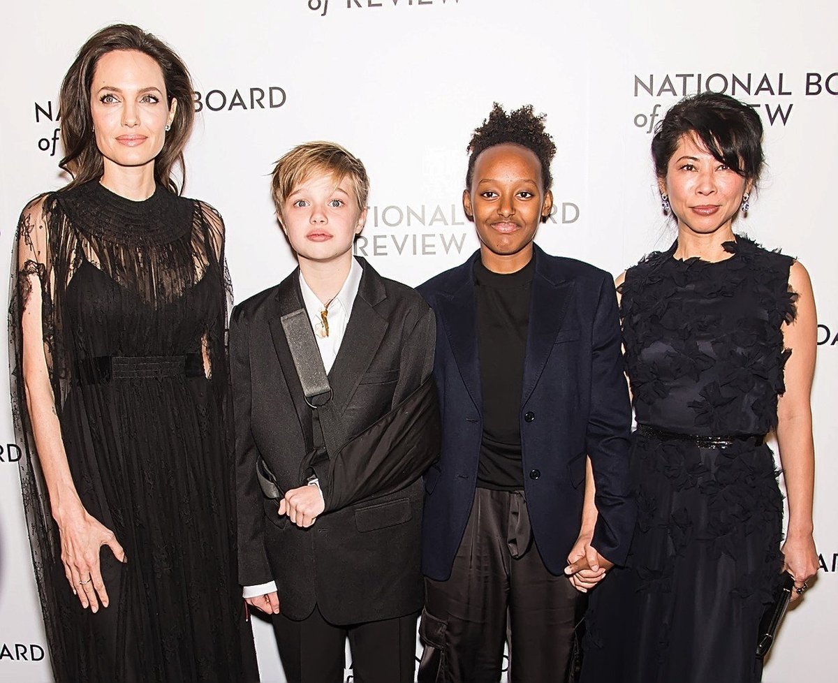 Angelina Jolie s dcerami Siloah a Zaharou