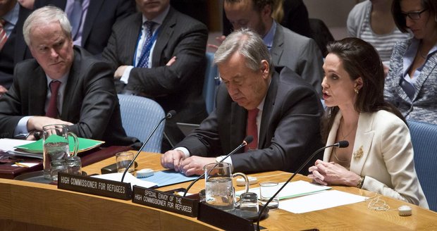 Hollywoodská hvězda Jolie členy Rady bezpečnosti vyplísnila za to, že nejsou schopni překonat své spory a ukončit válku v Sýrii.
