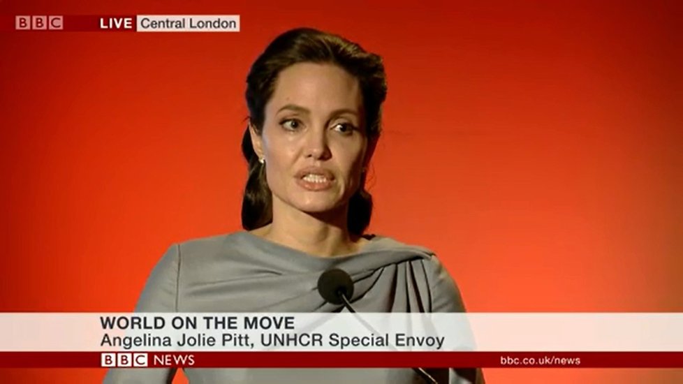 Angelina Jolie o uprchlících: Žádná země se nemůže vzdát odpovědnosti.